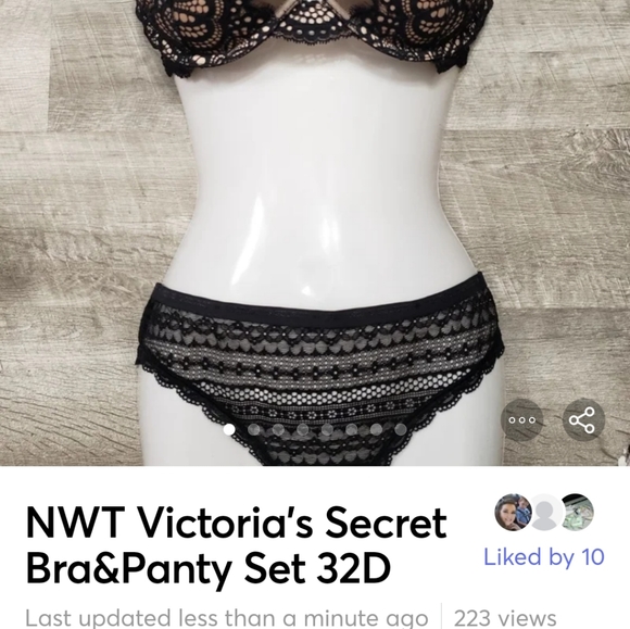 🆕️ NWT Victoria's Secret Bra & Panty Set 32D - Picture 2 of 9